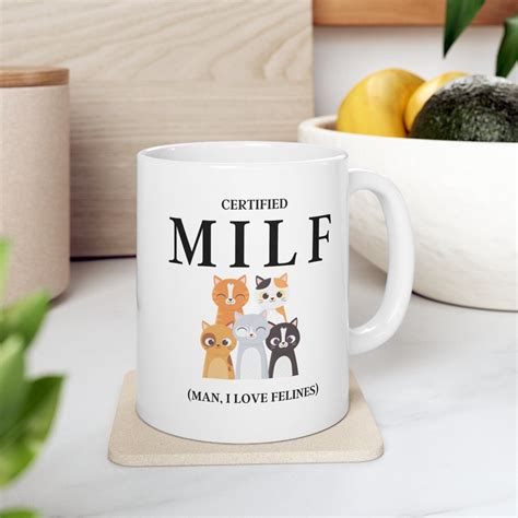 Funny Mugs Mugs For Cat Lovers Certified Milf Man I Love Etsy Australia