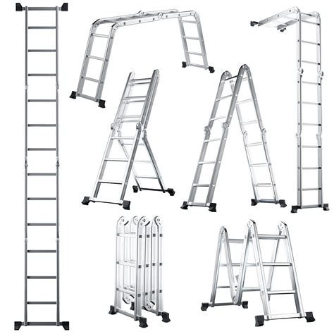 Buy Costway In Folding Ladder M Multi Purpose Aluminum