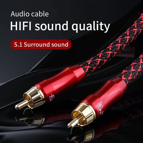 YYAUDIO 4N OFC 75ohm Hifi Digital Coaxial Audio Video Rca Cable Hi End