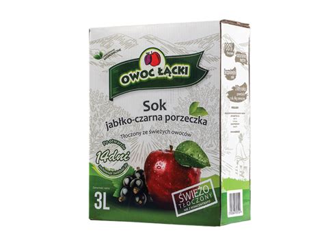 Sok jabłko czarna porzeczka karton 3l Owoc Łącki Sądecka Grupa