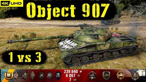 World Of Tanks Object 907 Replay 7 Kills 9 3k Dmg Patch 1 7 0 Youtube