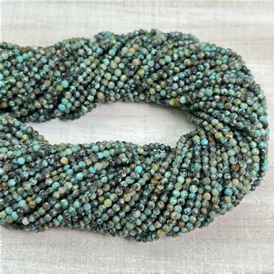 Kelliesbeadboutique 2mm Faceted African Turqouise Bead Strands