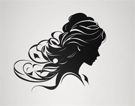 Premium Photo | Elegant black and white lady woman flat illustration ...