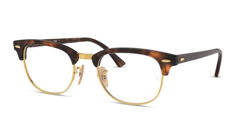 Ray Ban 5154 Clubmaster Tortoise W Gold Prescription Eyeglasses