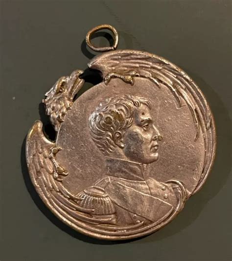 MÉDAILLE REPRÉSENTANT NAPOLÉON Et Laiglon En Bronze Argenté EUR 10 00