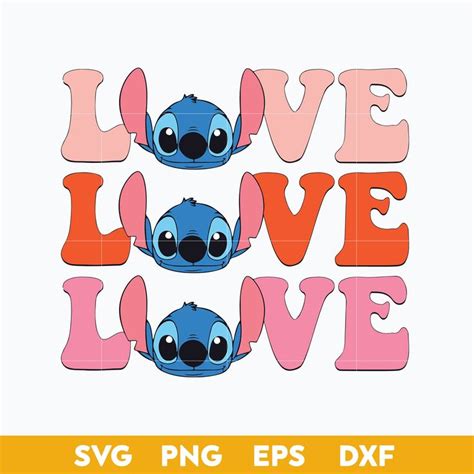 Stitch Love SVG Stitch Valentine SVG Disney Valentine SVG Inspire