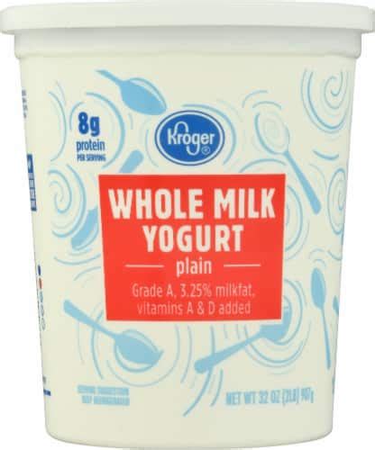 Kroger Plain Whole Milk Yogurt Tub 32 Oz Pay Less Super Markets