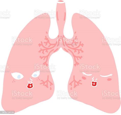 Flat Color Style Cartoon Lungs Stock Illustration Download Image Now Art Art Product