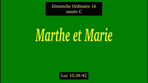 Lc 10 38 42 Marthe et Marie Paroisse de Colomiers Diocèse de Toulouse