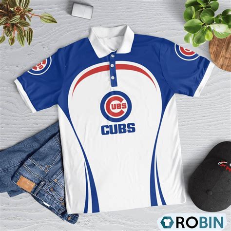 Chicago Cubs Curve Casual Polo Shirt Chicago Cubs Fan Shirt