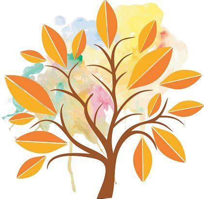 Watercolor Fall Tree Stock Clipart | Royalty-Free | FreeImages