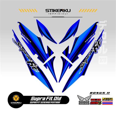 Jual STRIPING SUPRA FIT LAMA MOTIF 33 SIMPLE STICKER WAVE 110 S