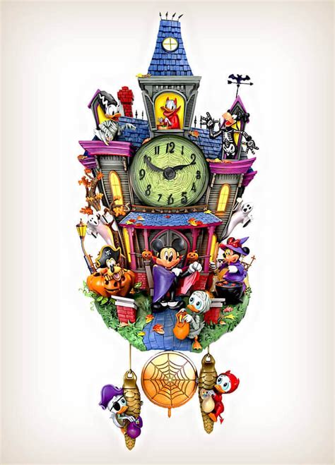 Disney Spooktacular Halloween Cuckoo Clock Wall Of Clocks