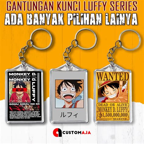 Jual Gantungan Kunci One Piece Monkey D Luffy Ganci Wanted Astetik