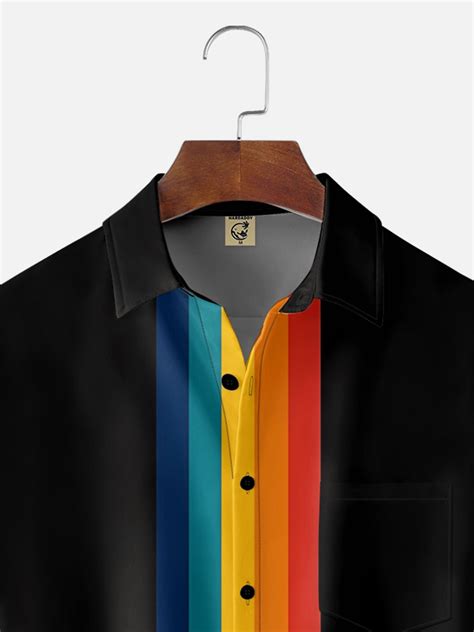 Moisture Wicking Rainbow Pride Lgbt Bowling Shirt Hardaddy