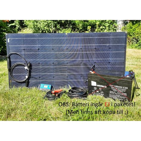 Solcellspaket 120W för båt med solpaneler regulator och kablar