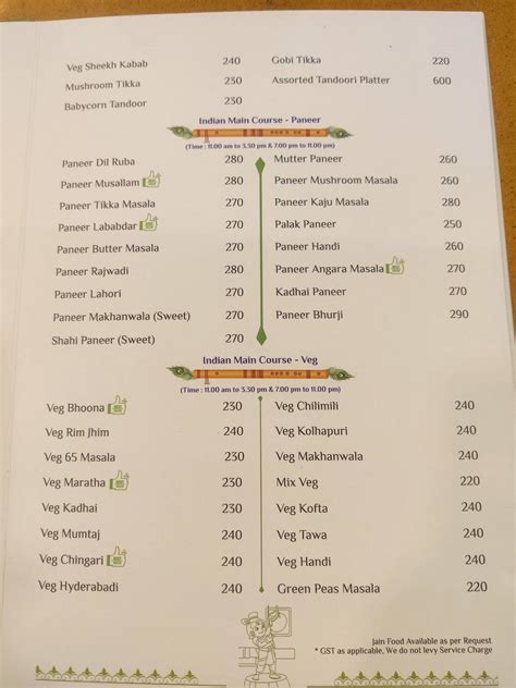 Menu At Hotel Dakkhan Wada Loni Kalbhor