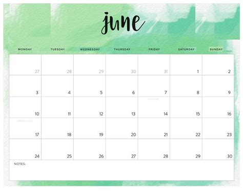 Free June 2019 Editable Calendar Printable Desk Calendar Calendar