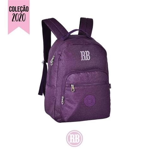 Mochila Laptop Glitter Rebecca Bonbon Cor Roxa RB2079 Roxo