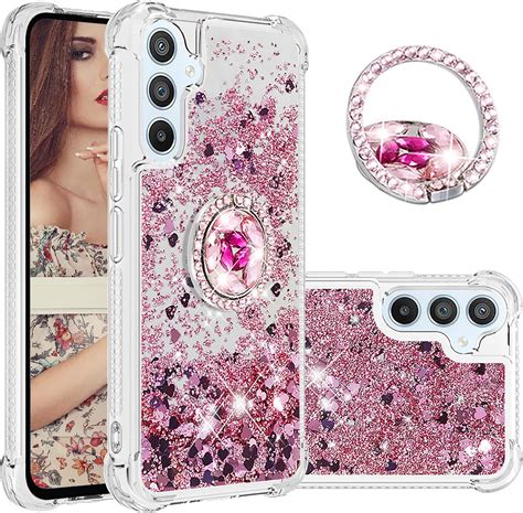 Ccsmall Glitter Clear Sparkly Bling Case For Samsung Galaxy A54 5g For Women Girls