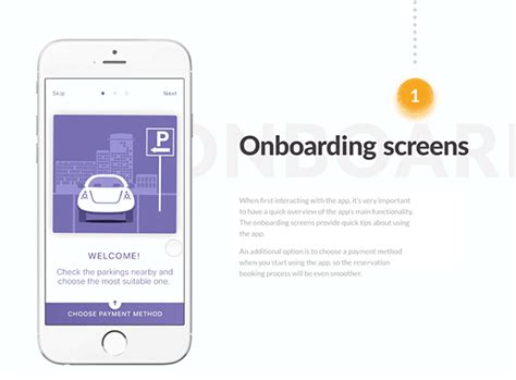 City parking app on Behance