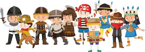 Boy In Pirate Costume Illustration Object Clipping Vector Illustration