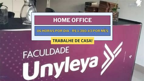 Sem Experi Ncia Unyleya Educacional Abriu Vagas Home Office Horas