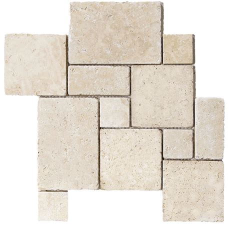 Travertin Naturstein Mosaiknetz Crema Mini R Mischer Verband