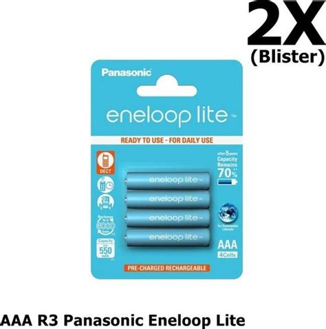 Stuks Blisters A St Aaa R Panasonic Eneloop Lite V Mah