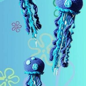 Blue Jelly Fish Spongebob Squarepants Bikini Bottom Plush Toy Home Decor Etsy