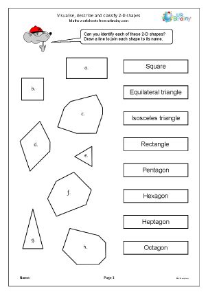 Geometry (Shape) Maths Worksheets for Year 4 (age 8-9) - URBrainy.com