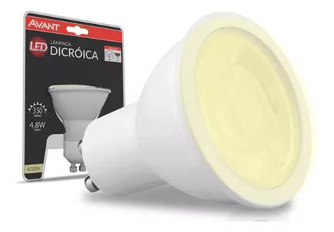 Led Dicróica Gu10 Mr16 4 8w Avant Branco Neutro 4000k Mercadolivre