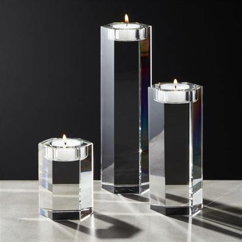 Cristallo Pillar Crystal Candle Holders