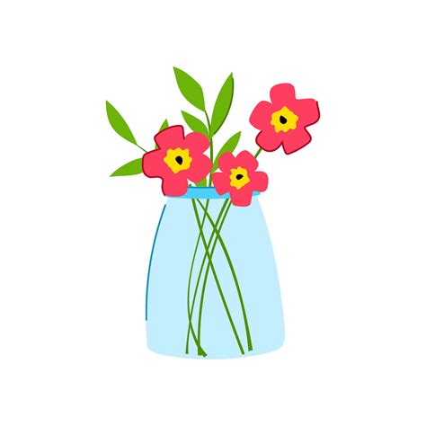 ceramic vase flower cartoon illustration 48797924 Vector Art at Vecteezy