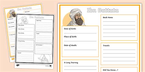 Ibn Battuta Fact File Template Hecho Por Educadores