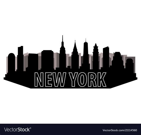 New york skyline Royalty Free Vector Image - VectorStock