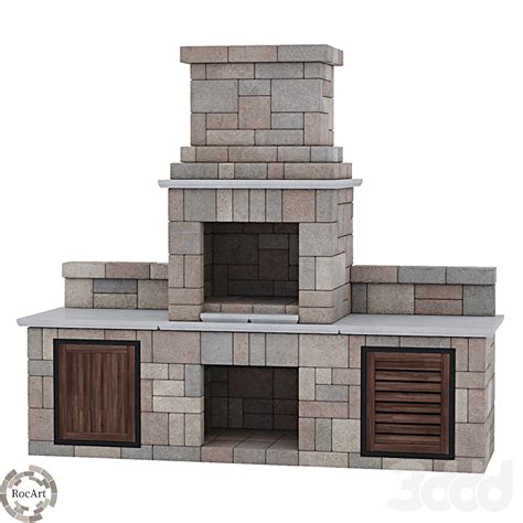 ОМ "RocArt" Печь барбекю из искусственного камня - Барбекю и гриль - 3D ...