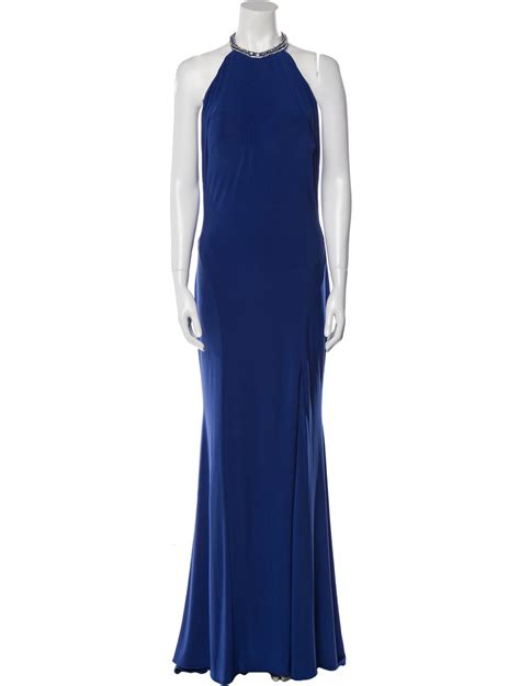 Mac Duggal Halterneck Long Dress W Tags Blue Dresses Clothing