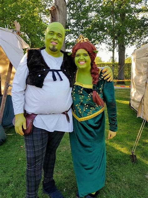 Pin By Sara Grimmett On Halloween Ideas Shrek And Fiona Costume Shrek Costume Couple