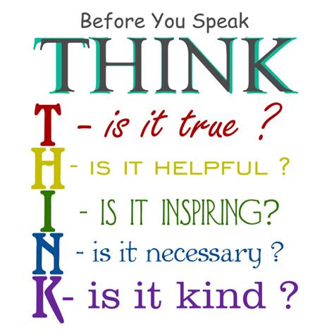 Before You Speak, THINK | Samuel Chee