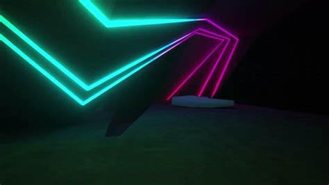 Neon Led Line Light Wall Video Background Hd Green Screen 3d Animation Gold Light Neon