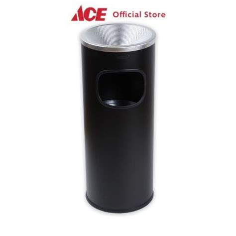 Jual Ace Krisbow Ltr Tempat Sampah Stainless Dengan Asbak Hitam