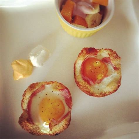 Homemade Eggs Bacon Toast Cups Yummy Recipes Yum