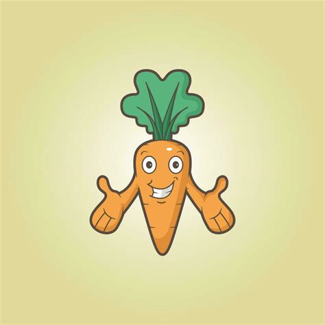 A Cute And Unique Carrot Mascot 31388690 Vector Art At Vecteezy