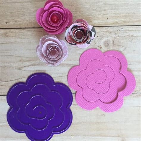 Troquel Flor 3D Para Adornos De Scrap Morado Crafts