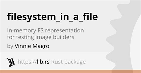 Filesystem In A File Rust Filesystem Library Lib Rs