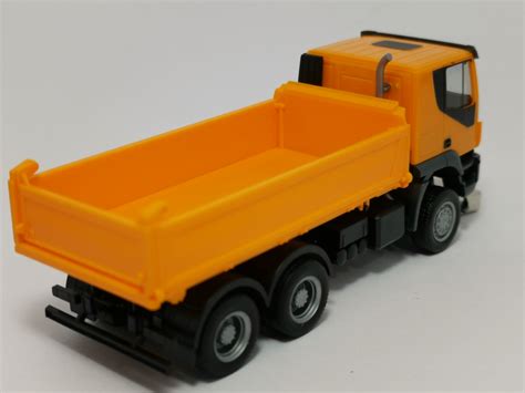 Kommunal Herpa Iveco Trakker 6x6 Abrollkipper Wechsellader Ohne Mulde