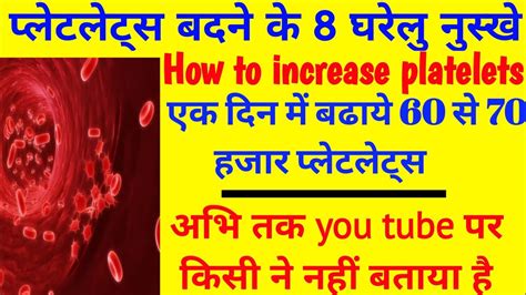 Platelets Badhane Ke Gharelu Nuskhe How To Increase Platelets Youtube