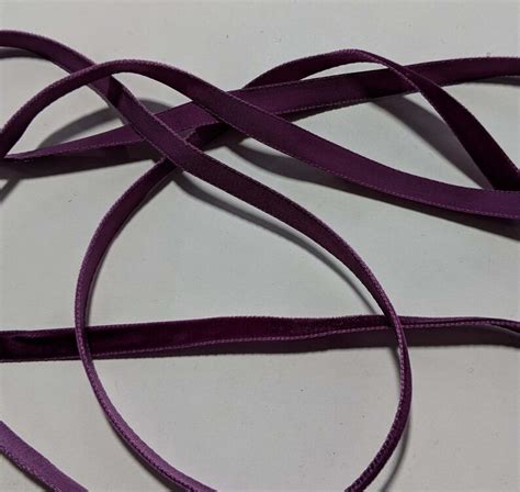 French VELVET Ribbon EGGPLANT PURPLE By The Yard 3 8 Inch Etsy