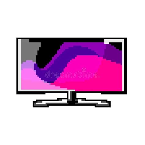 Technology Monitor Pc Gaming Game Pixel Art Vector Illustration Stock Vector Illustration Of